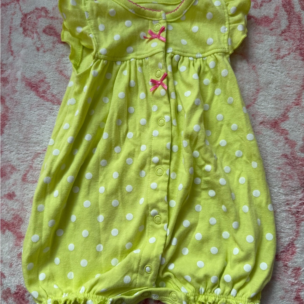 Carter's Yellow Polka Dot Romper